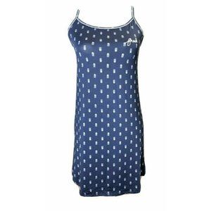 Claudel Women's Comfort Navy Pineapple Fresh Nightgown Sleepwear Gown X-Large